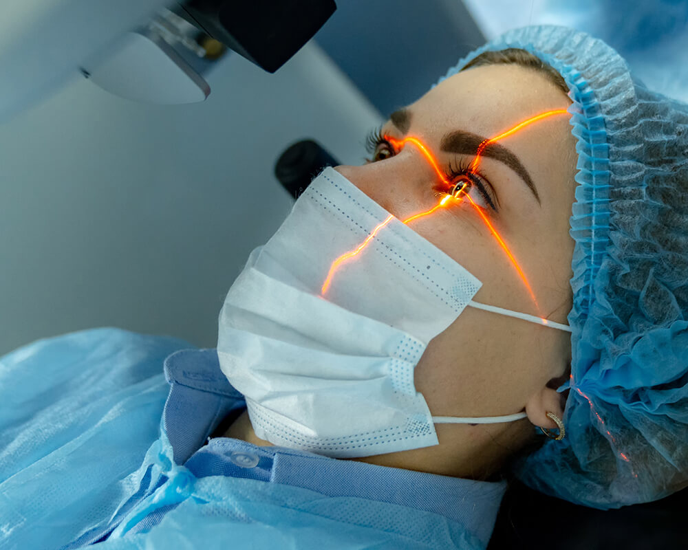LASIK surgery patient