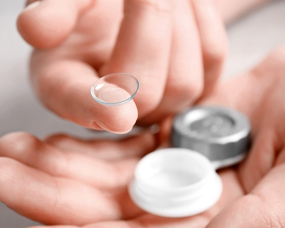 Contact lenses and solution